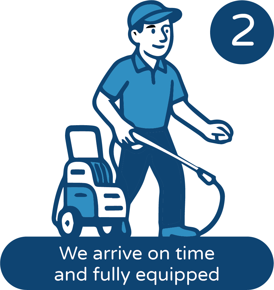 We arrive on time and fully equipped