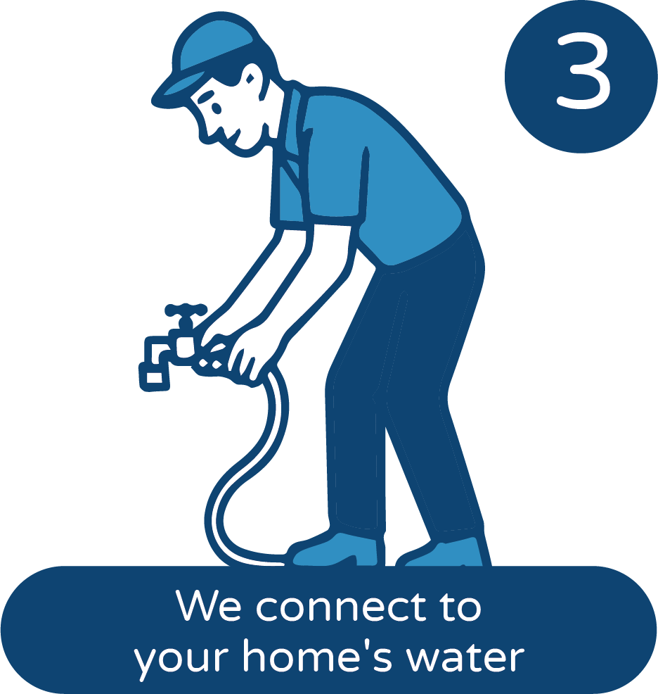 We connect to your home´s water